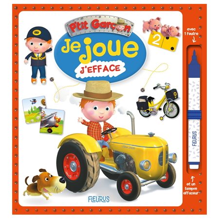 P'tit garçon tracteur , je joue j'efface