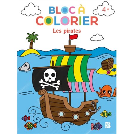 Bloc à colorier Les Pirates