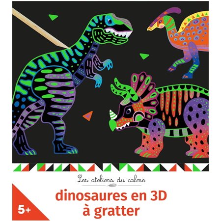 Dinosaures en 3D à gratter