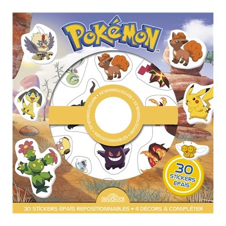 Pokémon : Pochette de stickers épais repositionnables