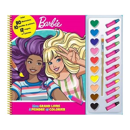 Mattel Barbie, Mon grand livre à peindre et colorier