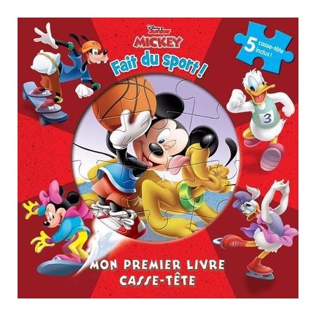 Mon premier livre casse-tête, Mickey fait du sport