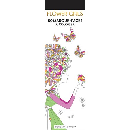 50 marque-pages à colorier Flower girls