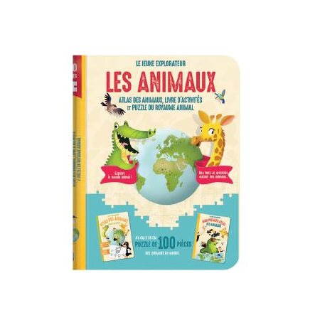 Les animaux : atlas, livre d'activités et puzzle