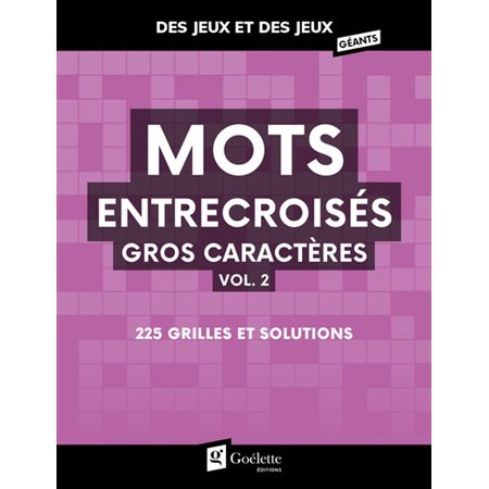 Mots entrecroisés gros caractères #2