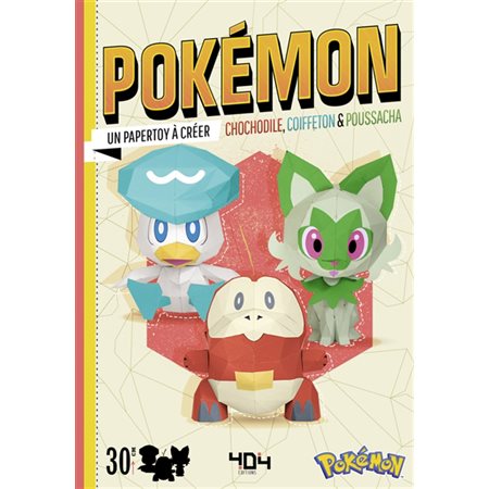 Pokémon, Un papertoy à créer : Chochodile, Coiffeton & Poussacha