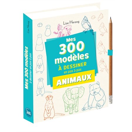 Mes 300 modèles à dessiner en pas à pas, Animaux