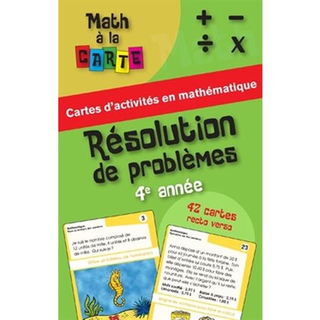 Résolution de problèmes, 4e année