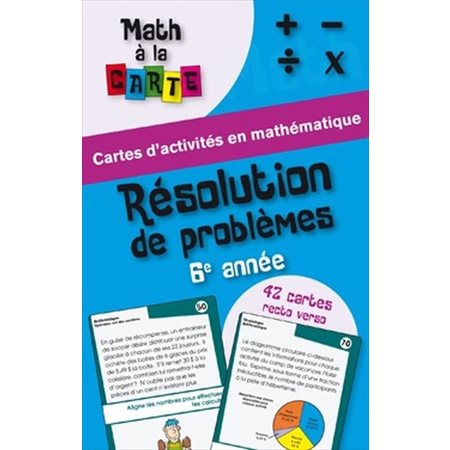 Résolution de problèmes, 6e année