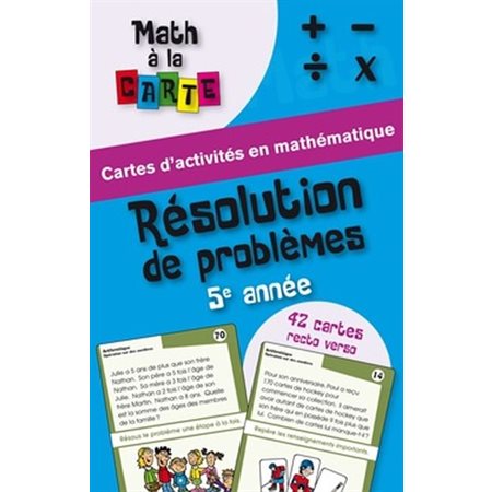 Résolution de problèmes, 5e année