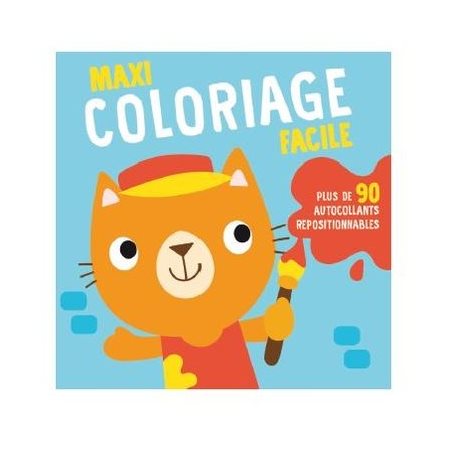 Maxi coloriage facile : chat