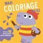 Maxi coloriage facile : hippopotame