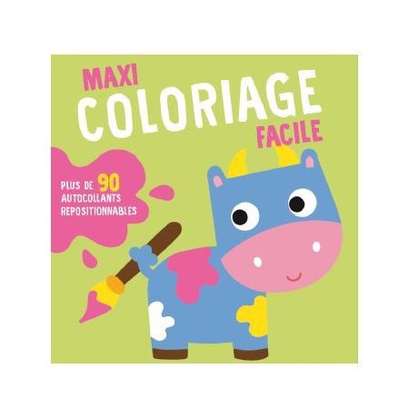 Maxi coloriage facile : la vache