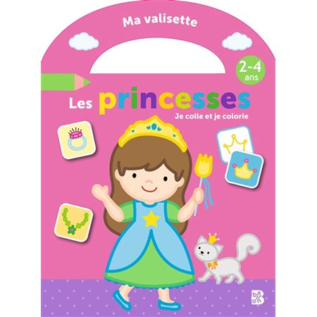 Les princesses : je colle et je colorie