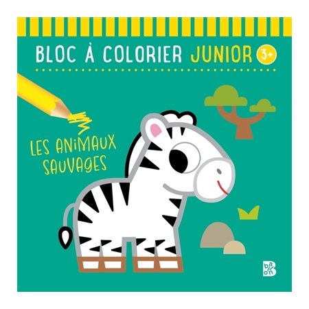 Bloc à colorier junior , Les animaux sauvages