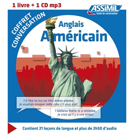 Coffret conversation anglais américain : 1 livre + 1 CD MP3