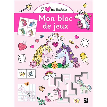 Mon bloc de jeux, J'aime les licornes