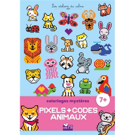 Coloriages mystères pixels et codes Animaux