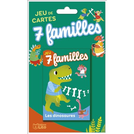 Jeu de cartes 7 familles : Les dinosaures