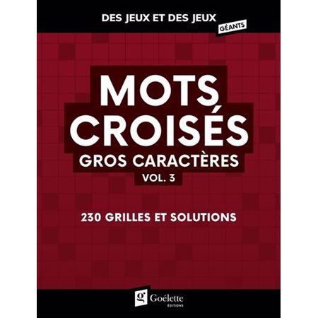 Mots croisés gros caractères #3