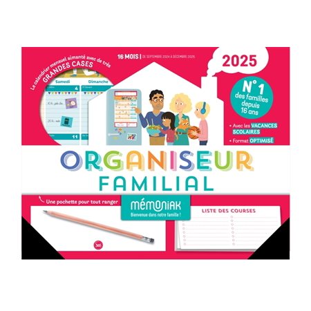 Organiseur familial Mémoniak 2025