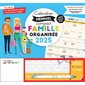 Calendrier mensuel compact famille organisée 2025