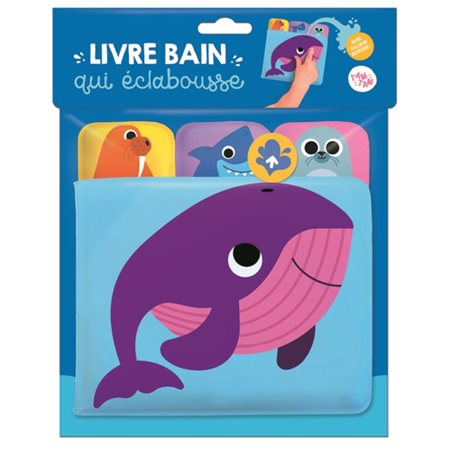 Baleine : livre bain qui éclabousse