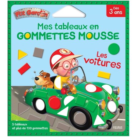 Les voitures : mes tableaux en gommettes mousse