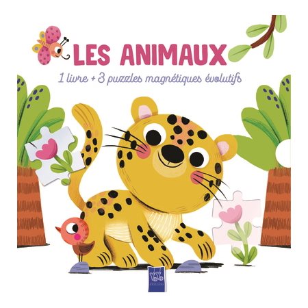 Les animaux : 1 livre + 3 puzzles magnétiques évolutifs