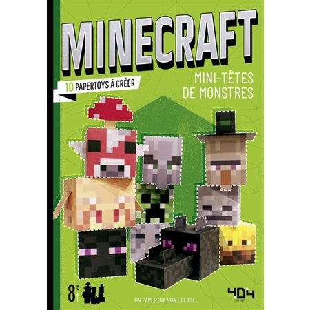 Minecraft : mini-têtes de monstres : 10 papertoys à créer