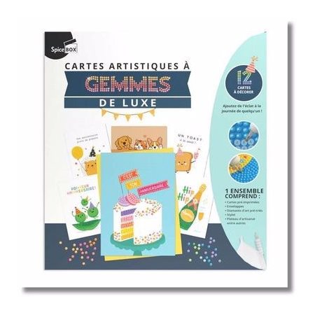 Cartes artistiques à gemmes de luxe