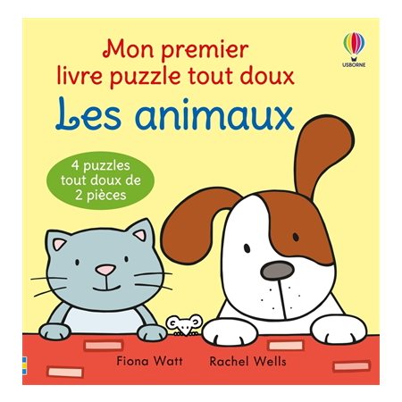 Les animaux 4 puzzles tout doux de 2 pièces