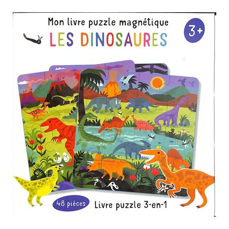 Mon livre puzzle magnétique : Les dinosaures