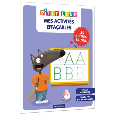 P'tit loup, Les lettres bâtons