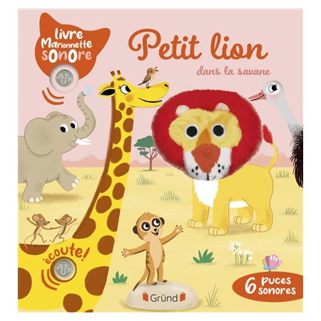 Petit lion dans la savane