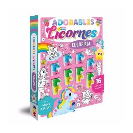 Adorables licornes : Coloriage
