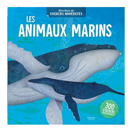 Mon livre de stickers numérotés : Les animaux marins