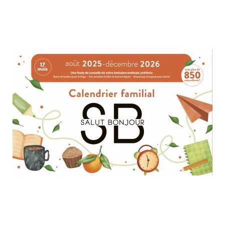 Calendrier familial Salut Bonjour 2025-2026