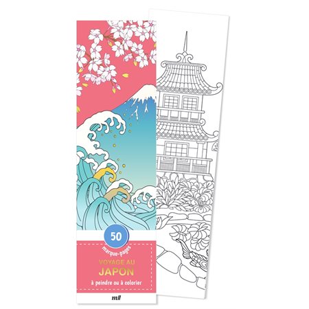 Voyage au Japon : 50 marque-pages à peindre ou à colorier