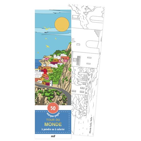 Tour du monde : 50 marque-pages à peindre ou à colorier