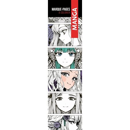 Manga : marque-pages à colorier