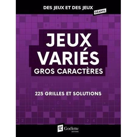 Jeux variés gros caractères