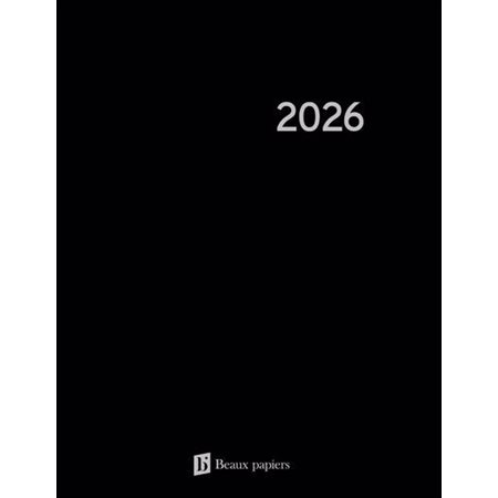 Agenda hebdomadaire 2026 : Noir