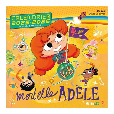 Calendrier mural Mortelle Adèle 2025-2026