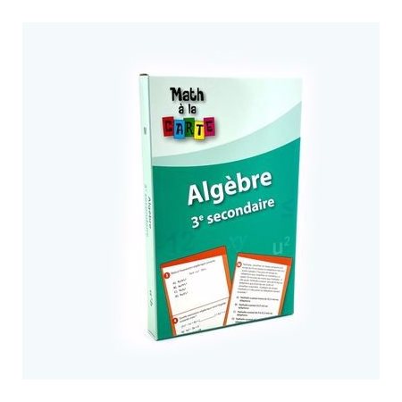 Algèbre, 3e secondaire