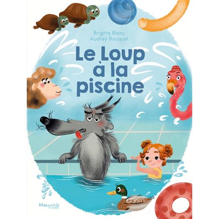 Le loup à la piscine