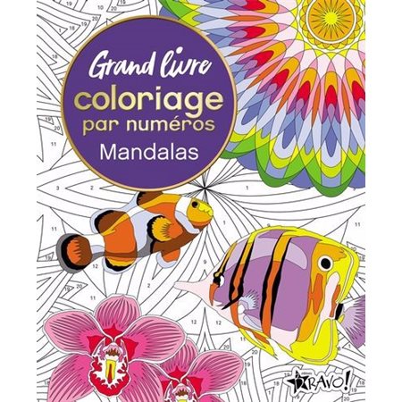 Grand livre de coloriage par numéros : Mandalas