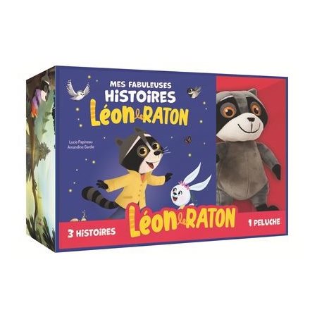 Mon coffret peluche - 3 histoires Léon le raton