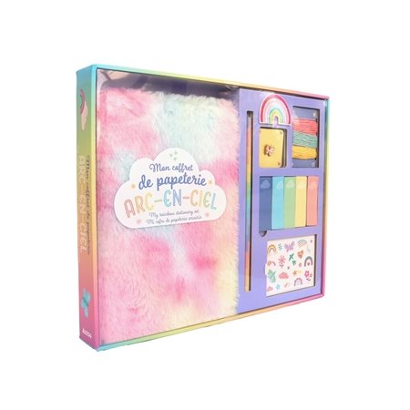 Mon coffret papeterie arc-en-ciel