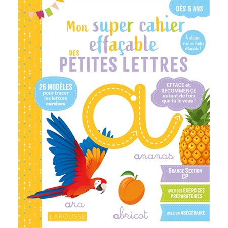 Mon super cahier effaçable des petites lettres